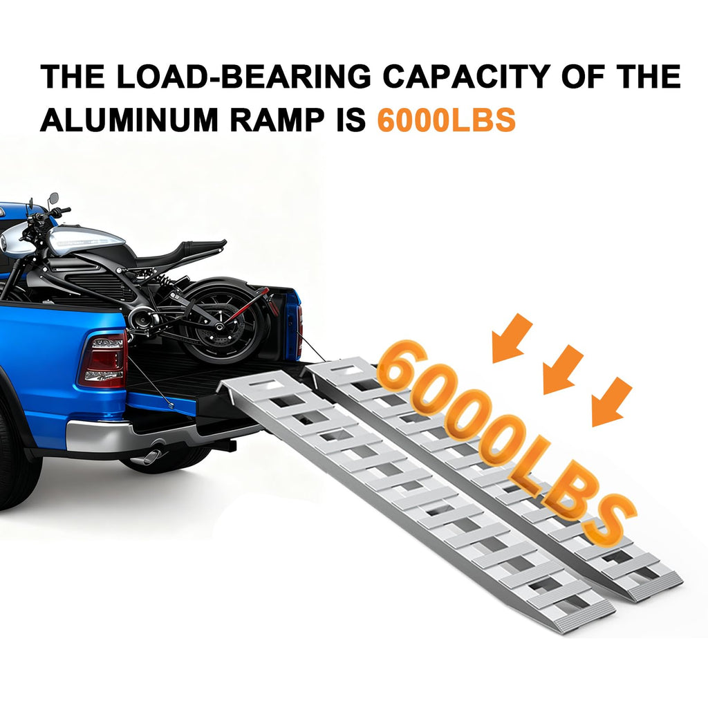 72x15 Inch Aluminum Ramps, 6000Lbs