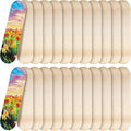 Meooeck Blank Skateboard Decks Bulk 7.9 x 31 Inch Natural 7 Layer Wooden Double Tail Plain Skate Decks for Replacement Art Painting Home Decor