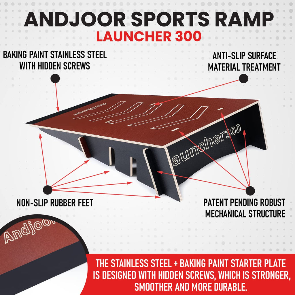 Kids Jumping Ramp for Skateboard, Bike, Scooter, BMX, RC Car and Dirt Bike, 34.37 in, Black