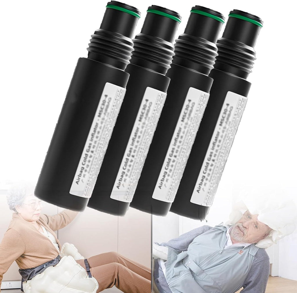 Elderly Anti-Fall Airbags Vest/Belt Helium Cylinder Gas Inflator, Fall-Resistant Airbags Vest/Belt Replacement Bottle 4-Pack