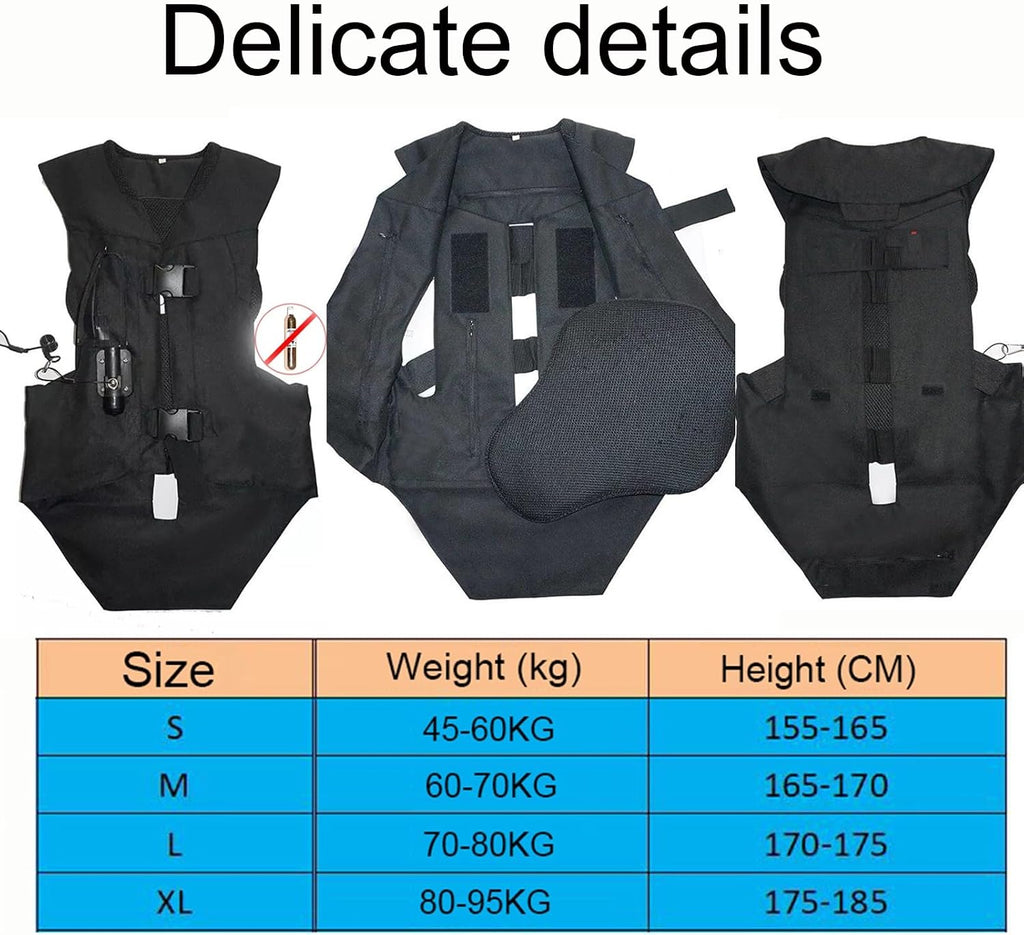 Adult Equestrian Airbag Vest Equestrian Performance Jackets Can Be Reused Suitable For Motorcycles And Horse Riding Vests(Large)