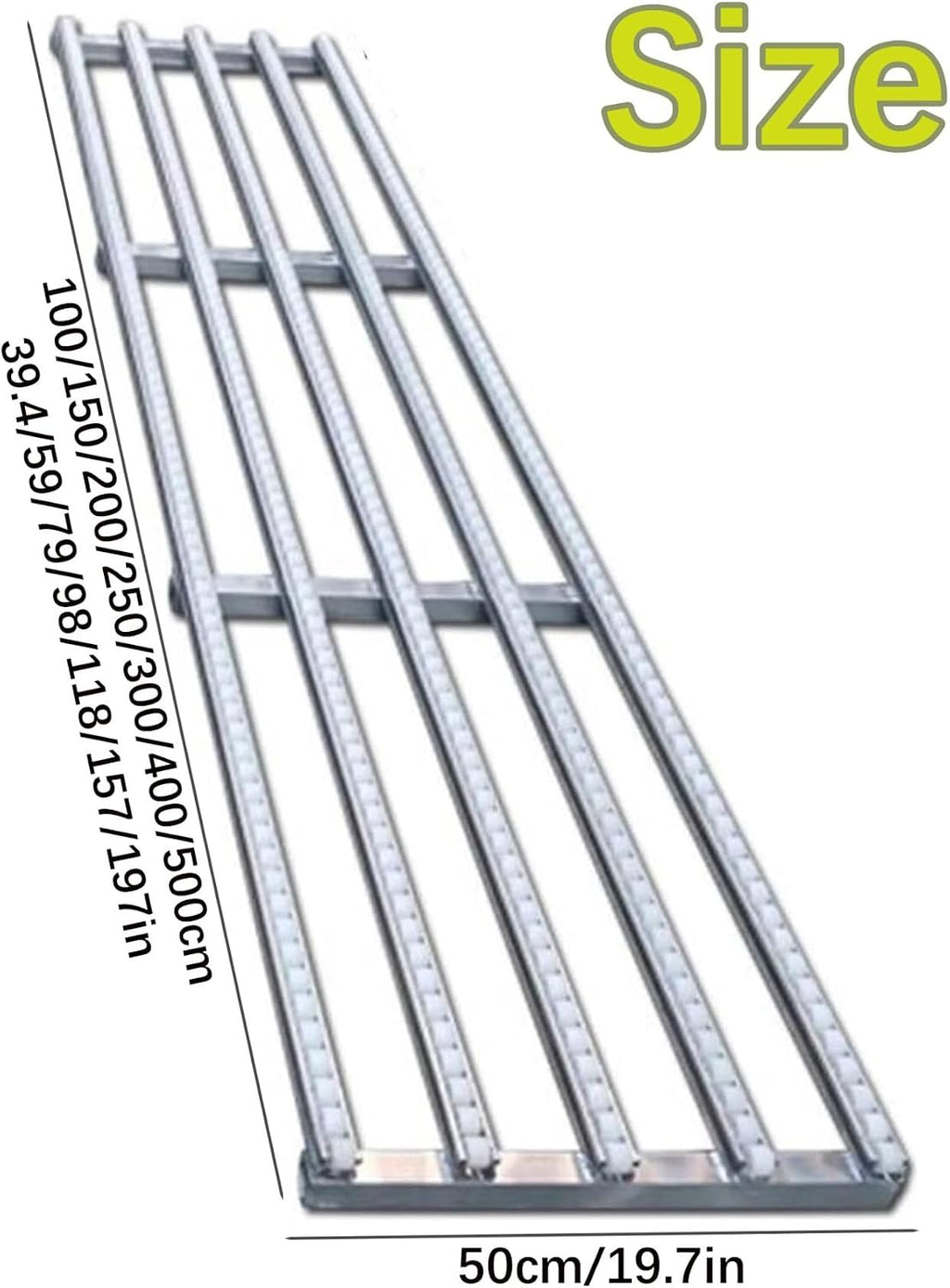 Stainless Steel e Unloading Pulley, ABS Plastic Skate Wheels Flow Rack Unpowered Conveyor Rail Slides,Portable Roller Conveyor Belt Table for Warehouse(50x200cm/20x79in)