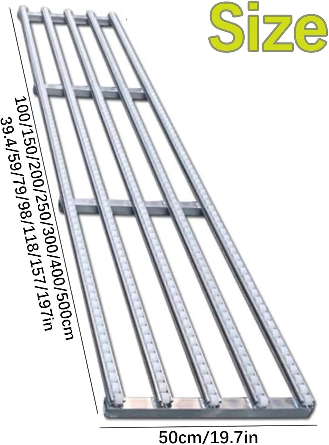 Stainless Steel e Unloading Pulley, ABS Plastic Skate Wheels Flow Rack Unpowered Conveyor Rail Slides,Portable Roller Conveyor Belt Table for Warehouse(50x200cm/20x79in)