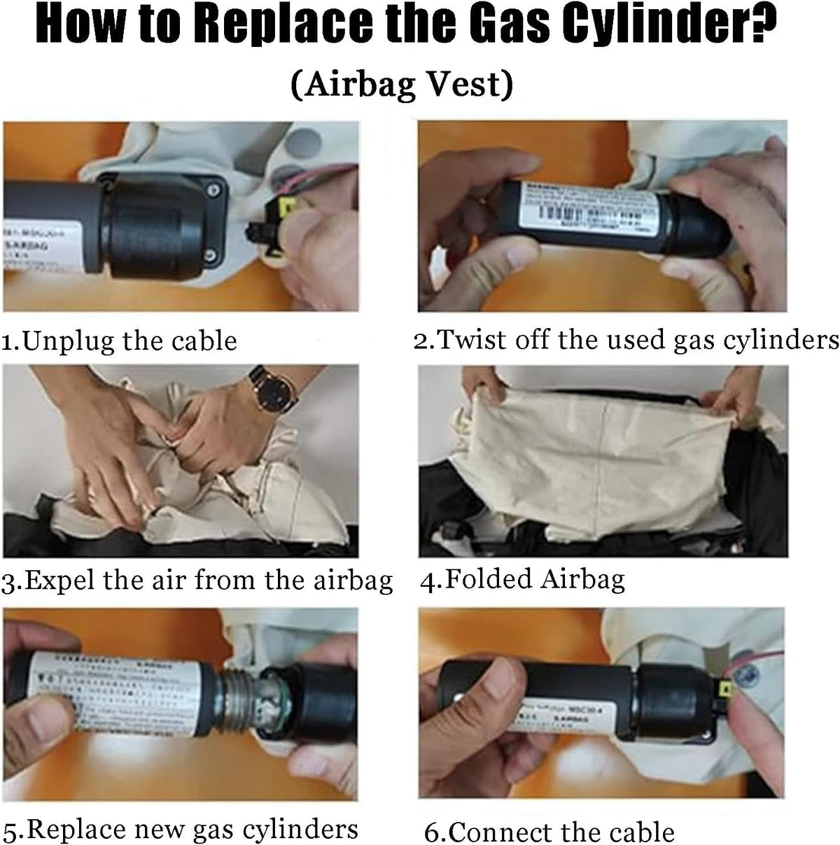Elderly Anti-Fall Airbags Vest/Belt Helium Cylinder Gas Inflator, Fall-Resistant Airbags Vest/Belt Replacement Bottle 4-Pack