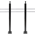 36''x2''x2'' Stainless Steel Cable Railing Post Square Fence Post Level Two Sides Pre-Drilled for Wood Concrete Level Deck Cable Railing System