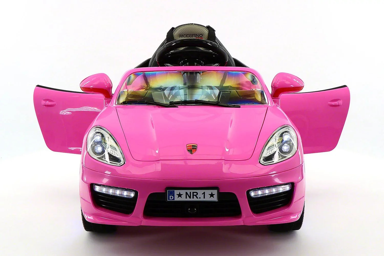 Moderno Kids Pink 12 V Kiddie Roadster Powered Ride-On