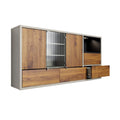 **Moderne Opbergkast met Houten Deuren**