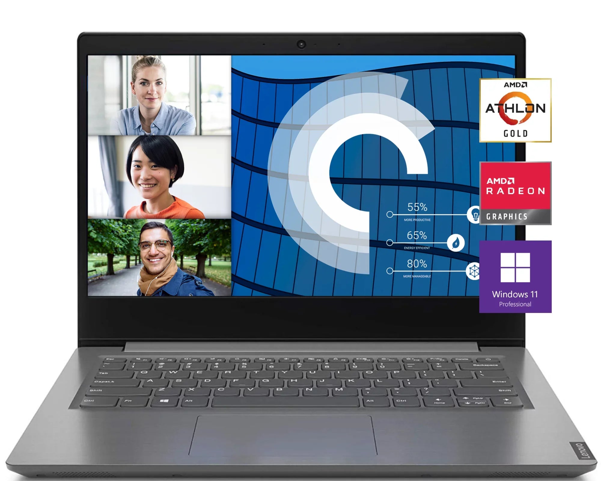 Newest V14 ADA Business Notebook, 14'' Full HD Screen, AMD Athlon Gold 3150U, 12GB RAM, 256GB PCIe Solid-state drive, Wi-Fi, HDMI, Microsoft Windows 11 Pro