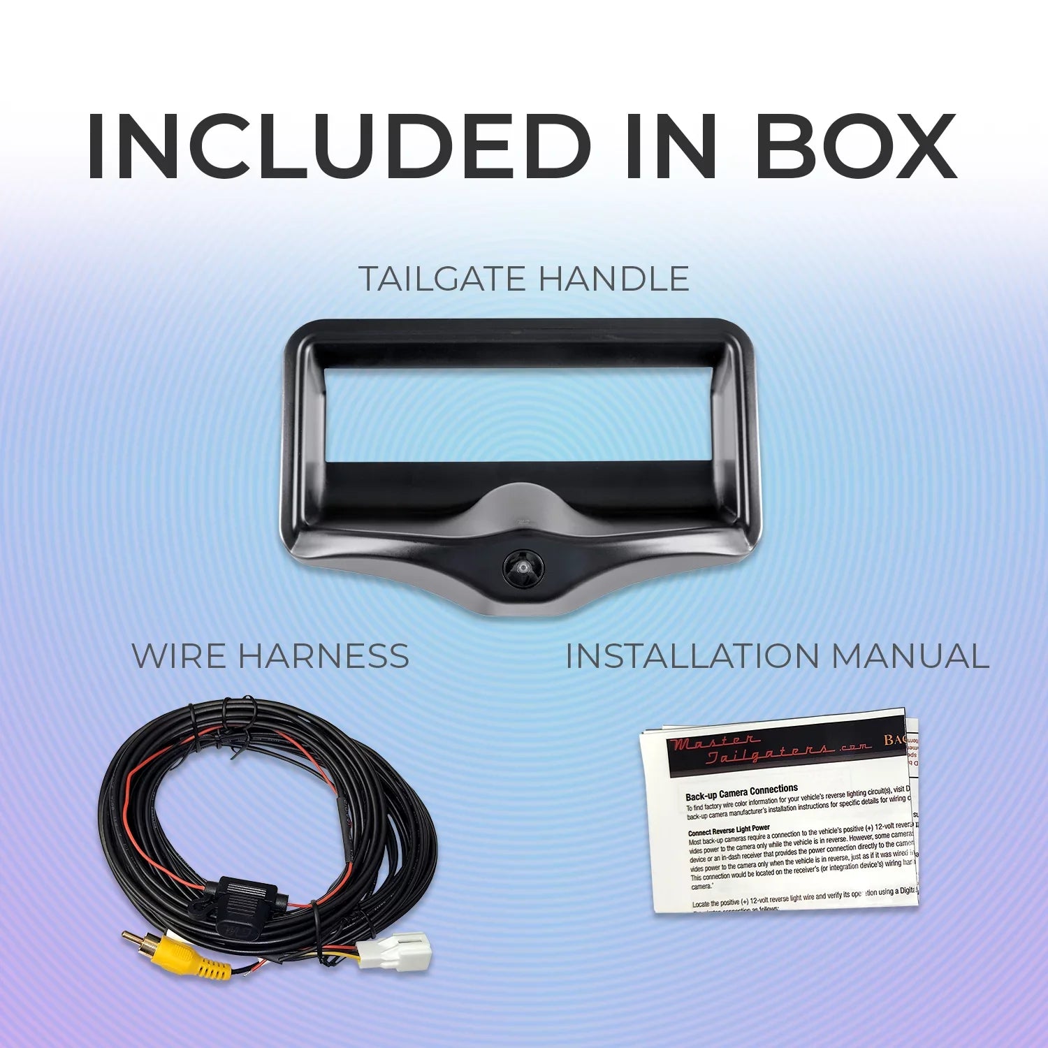 Master Tailgaters Black Tailgate Bezel with Backup Camera for Chevrolet C/K 1500 (1988-2000)