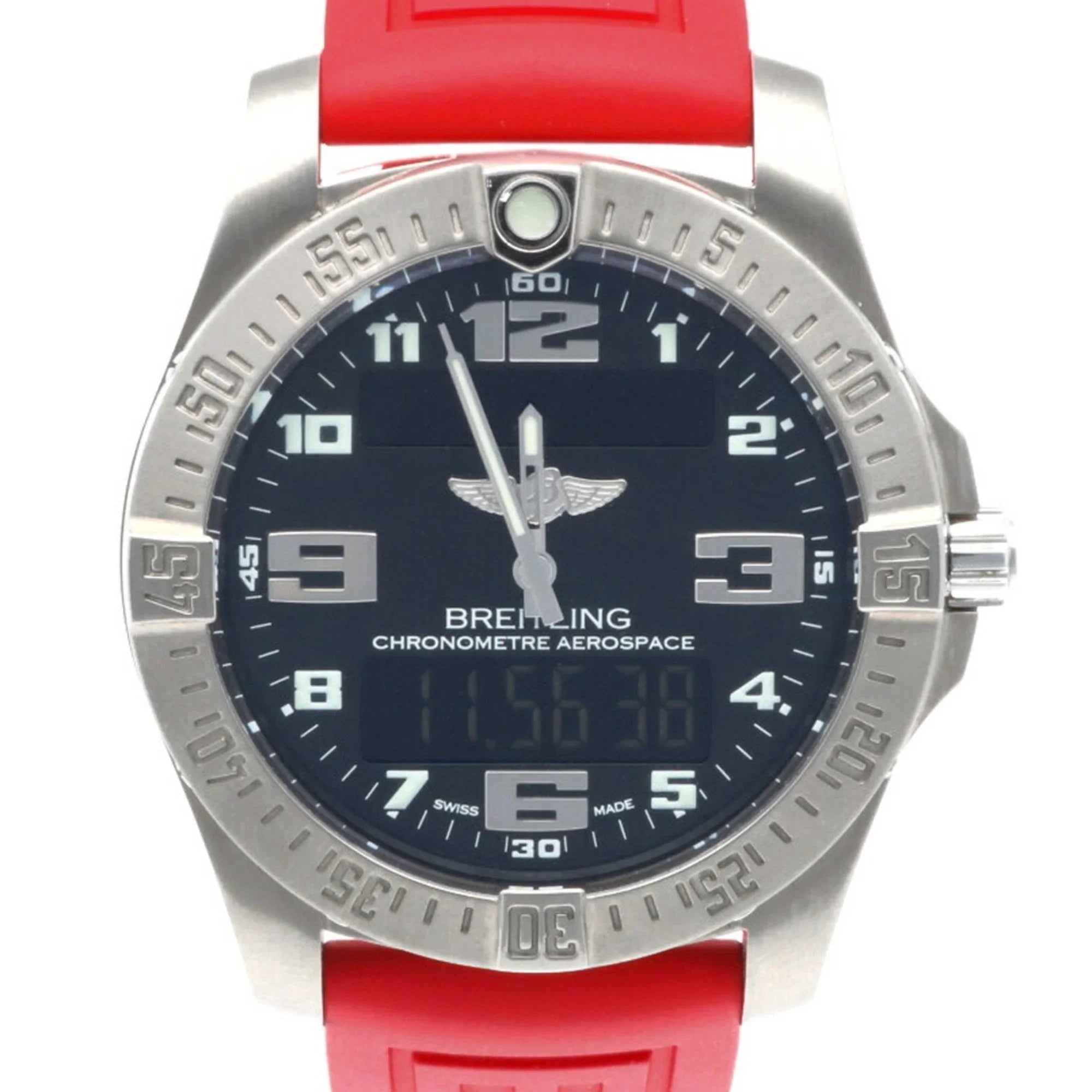 Pre-Owned Breitling Aerospace Evo Watch Titanium E79363101B1E1 Quartz Men's BREITLING (Good)