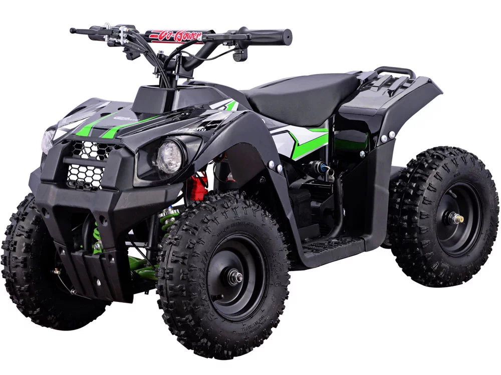 MotoTec Monster 36V 500W Kids Battery Powered ATV Four Wheeler Green