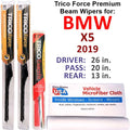 2019 BMW X5 Performance Beam Wipers (Set of 3) w/Rear Wiper