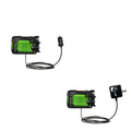 Gomadic Car and Wall Charger Essential Kit suitable for the Olympus Tough TG-Tracker - Includes both AC Wall and DC Car Charging Options with TipExcha