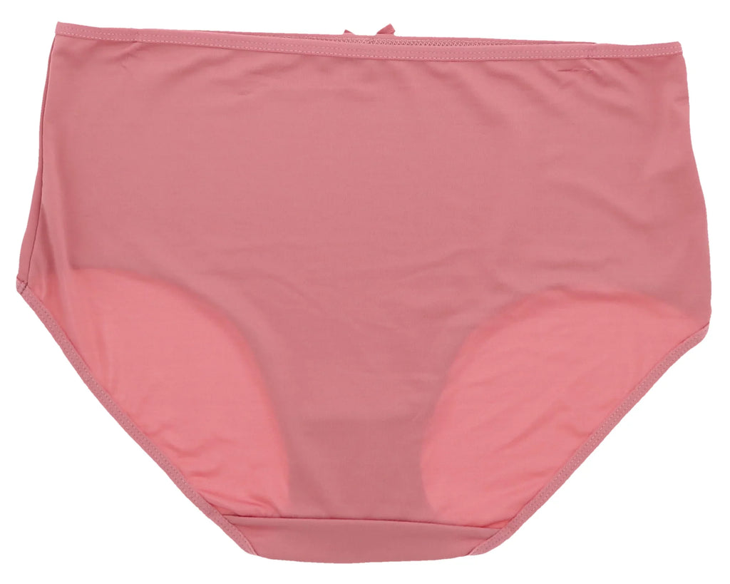 Delta Burke Intimates Women's Plus Size Sexy Classic High Rise Brief Panties (5Pr) (Large, Pink Floral Dots)