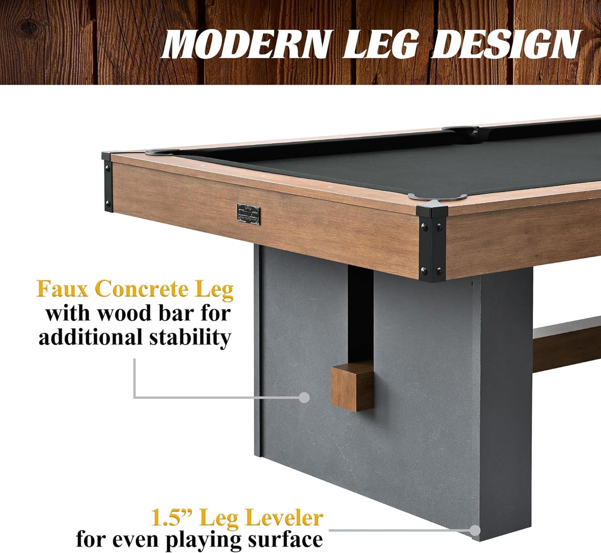 Barrington Billiards Urban Drop Pocket Pool Table, Premium Billiard Table