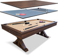 Freetime Fun 7-Foot 3-in-1 Multi-Game Pool Table, Table Tennis & Dining Top