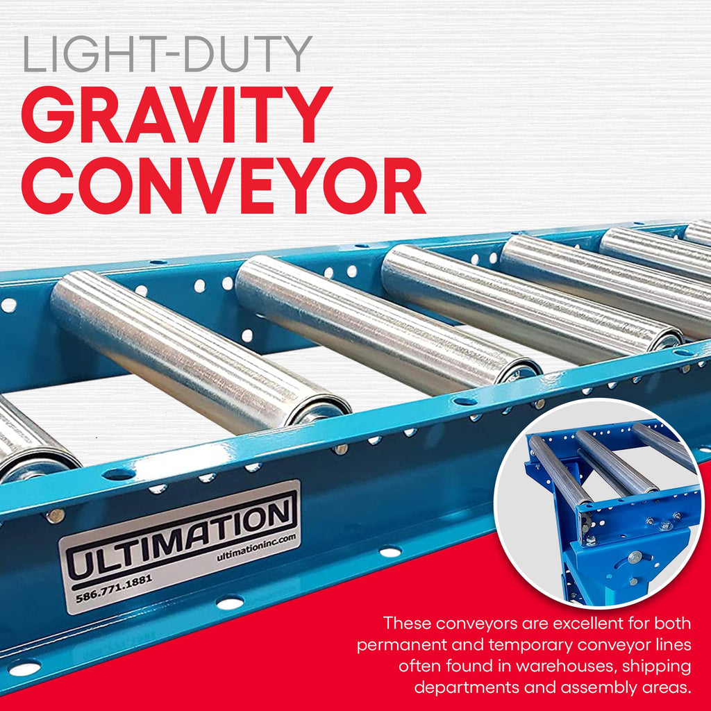 Guide Rails for 1.5â³ Rollers Skate Wheels and Gravity Conveyors - Industrial Roller Table Accessories, 5' Angle Guide Rails, Both Sides Conveyor Railings for Seamless Material Handling By Ultimation