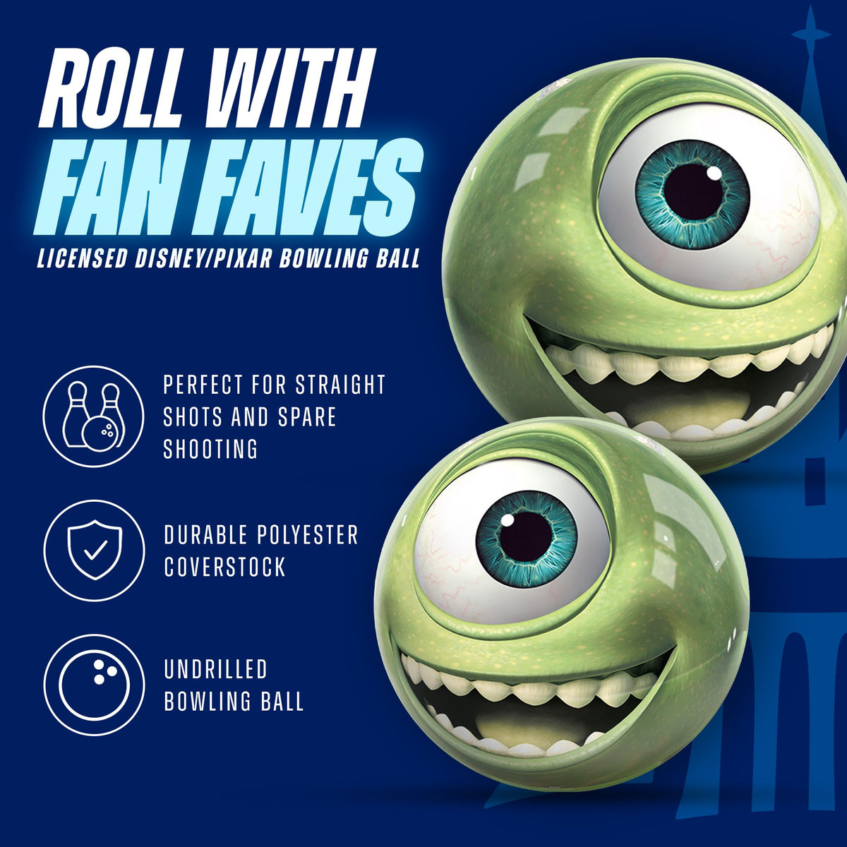 KR Strikeforce Disney Monsters Inc Mike Wazowski Undrilled Bowling Ball