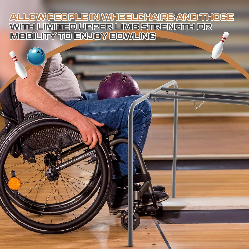 Zonon Bowling Ball Ramp, 20 lb Capacity Wheelchair Mobility Bowling Aid