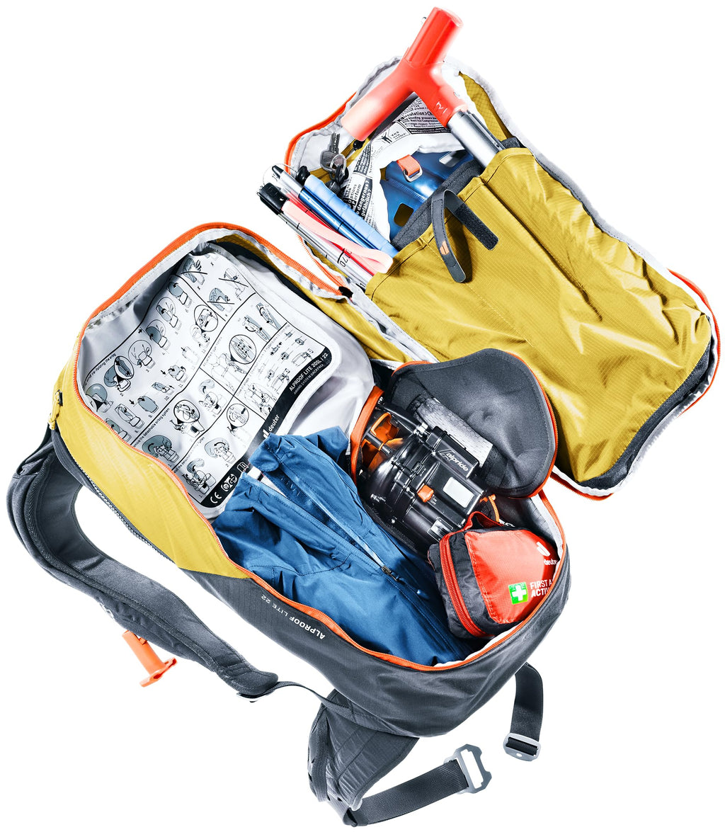 Deuter Alproof Lite 22 Avalanche Backpack - Chestnut-Black