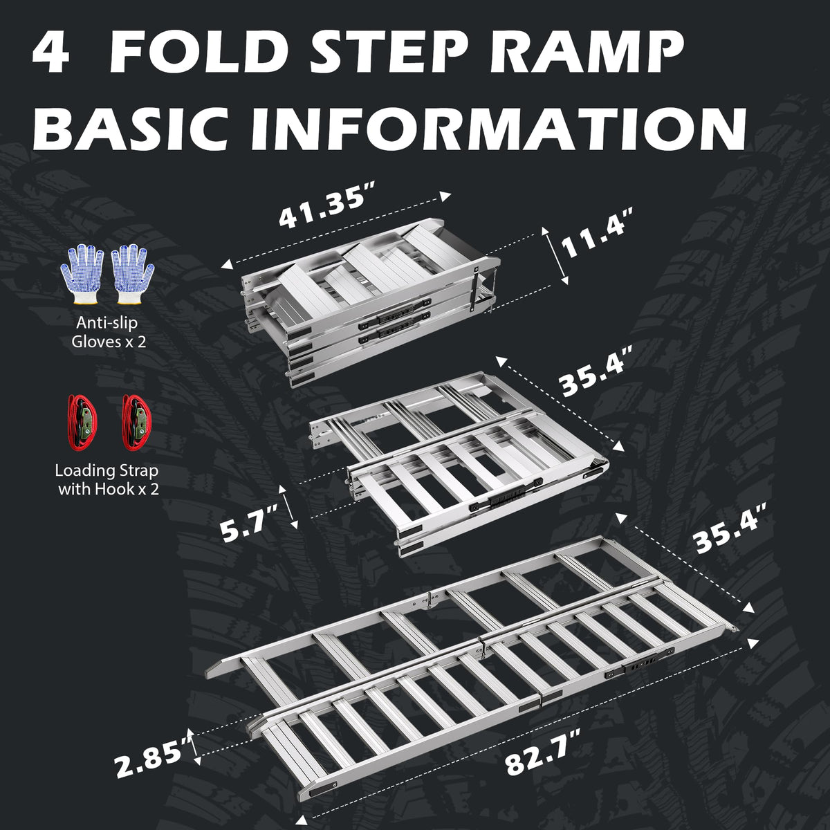 VNN Door Threshold Ramp, Threshold Ramps for Doorways, Ideal Entry Handicap Ramp for Elderly Wheelchairs, Carts, Scooters and Walkers, 27.6" L * 37.4" W Door Ramp (Alloy Iron, 800LBS)