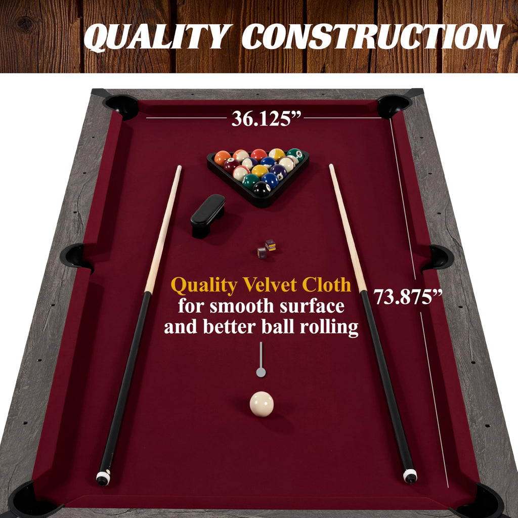 Barrington Billiards 7Ft. Combo Table 3-in-1 Pool Table, Dining & Ping Pong