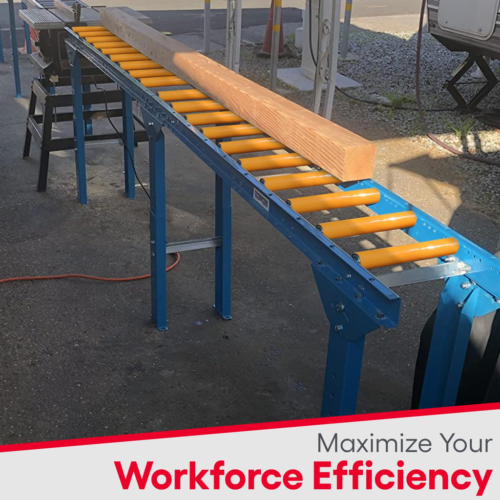Ultimation Guide Rails Gravity Conveyor Medium Duty, 1.9"D Rollers|5' Rails