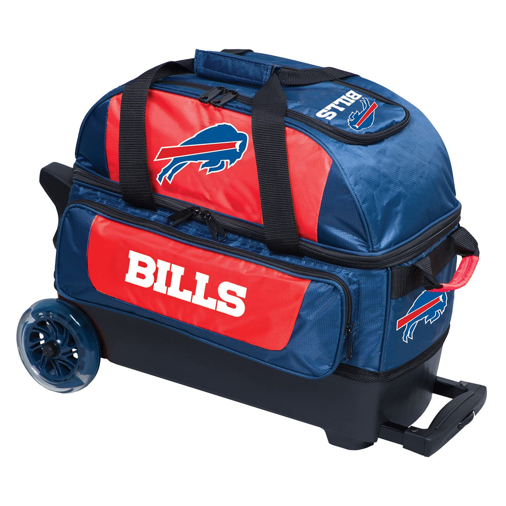 NFL Two Ball Bowling Roller Bag with Ball, Shoe and Accessory Pockets