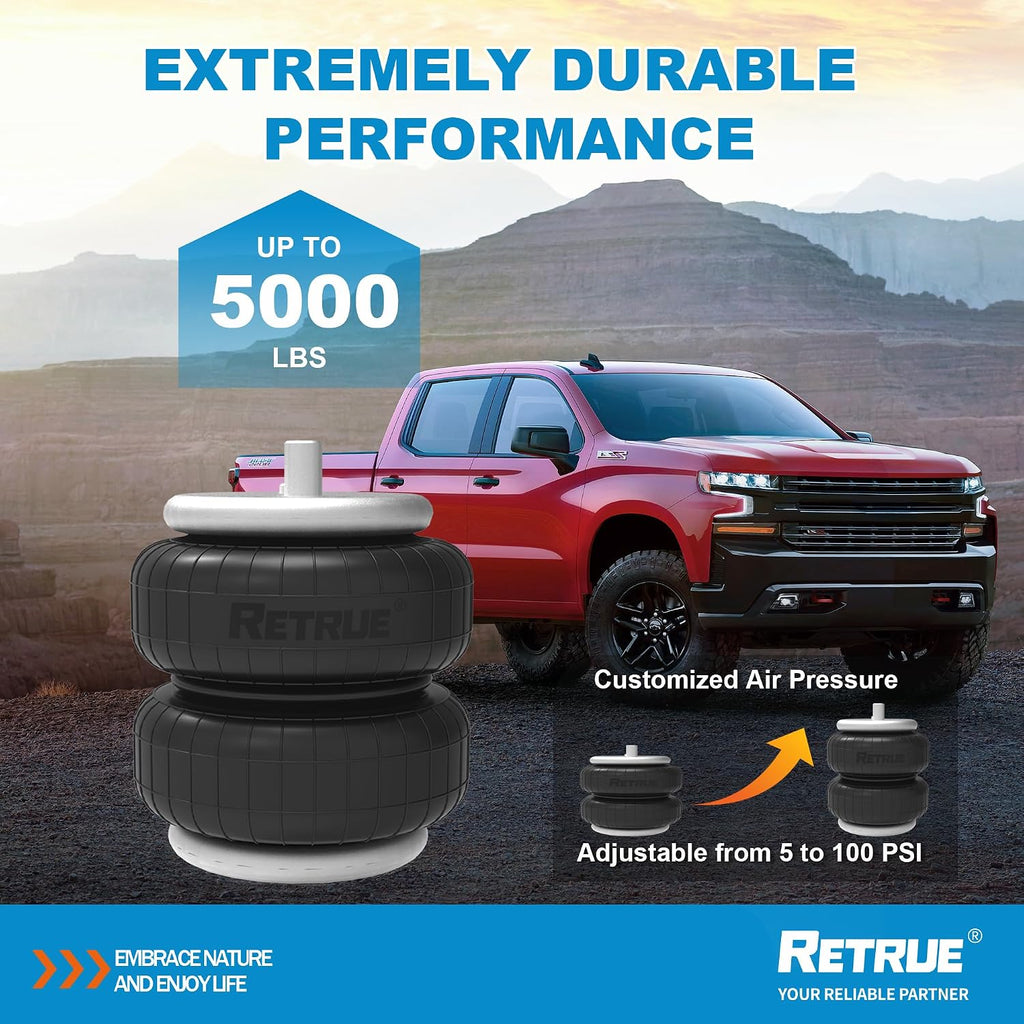 RETRUE Rear Air Bags Suspension Kit Compatible with Silverado Sierra 1500