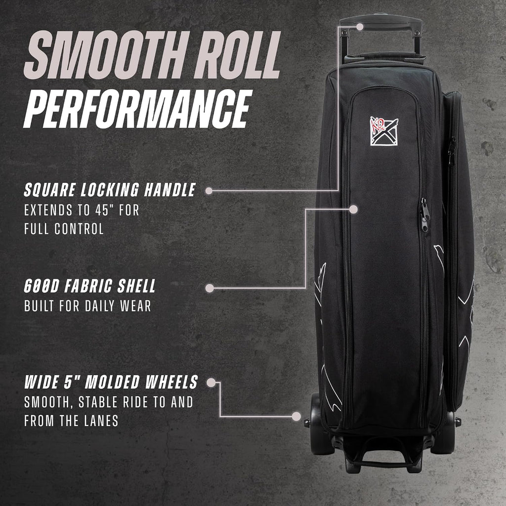 Strikeforce Hybrid X 3-Ball Roller Bowling Bag Black