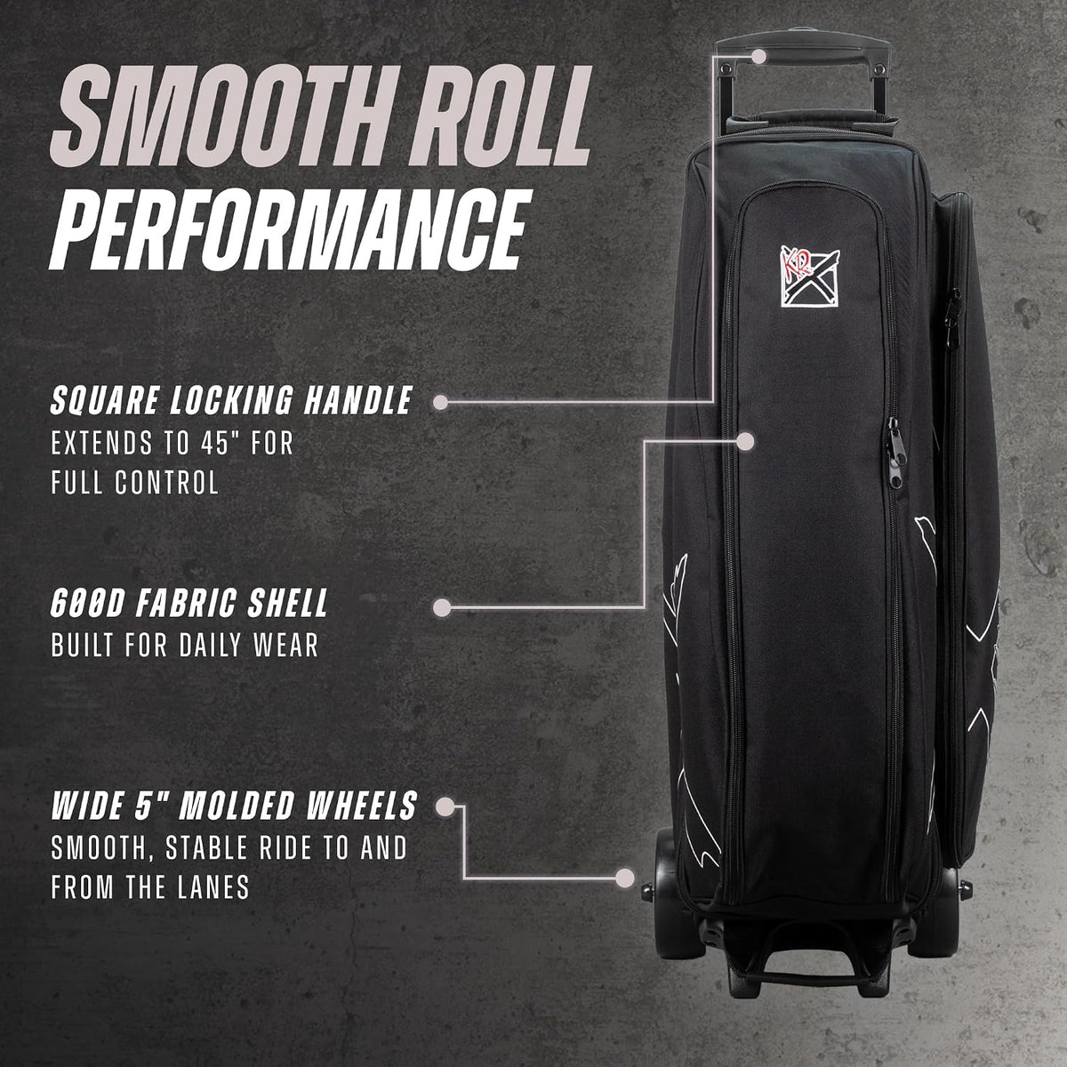 Strikeforce Hybrid X 3-Ball Roller Bowling Bag Black