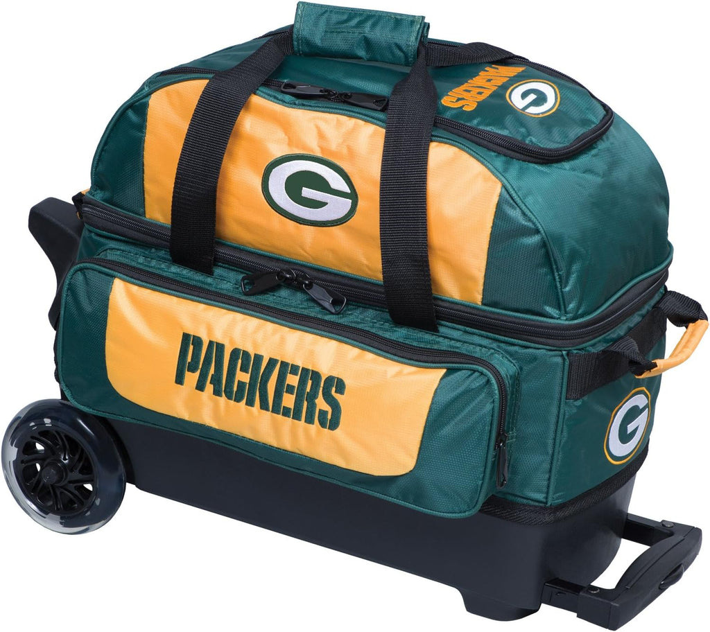 KR Strikeforce NFL Green Bay Packers Two Ball Bowling Roller Bag