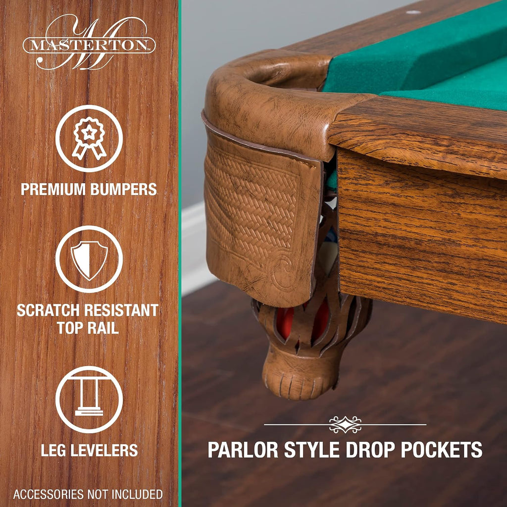 EastPoint Masterton Billiard Table, Pool Table, for Adults, Engineered Wood