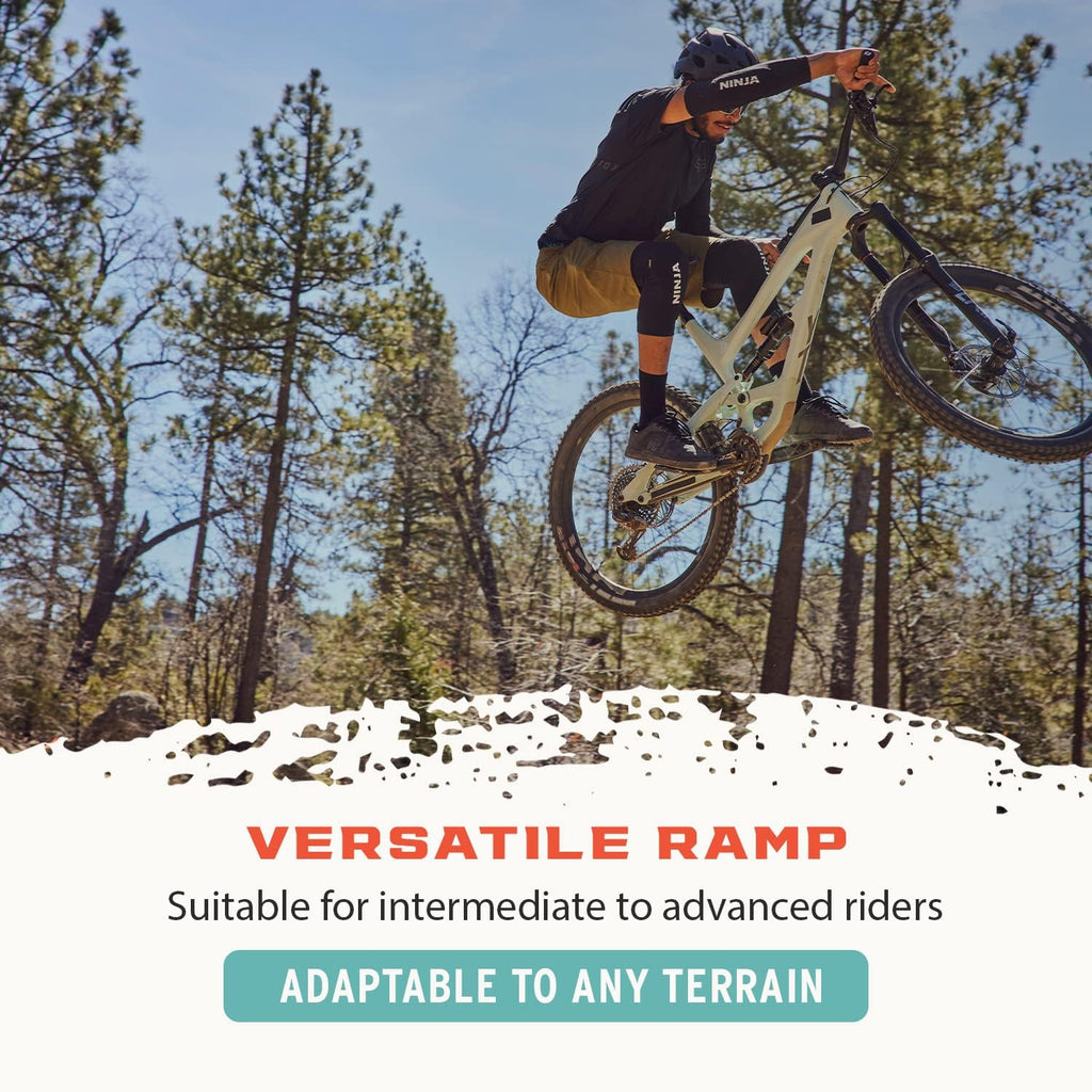 Ninja MTB Mach 1 Jump Ramp, Portable Jump Ramp, 3 Panel Ramp for All Ages, Ideal for MTB Bikes, BMX Bikes, One Wheels, Scooters, Skateboards, and RC Cars