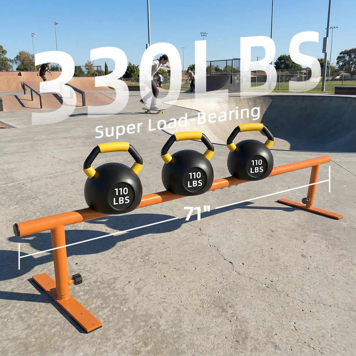 MR Skate Rail Skateboard Ramp Grind Rail Professional Skatepark Grind Rail Adjustable Height Grind Rail