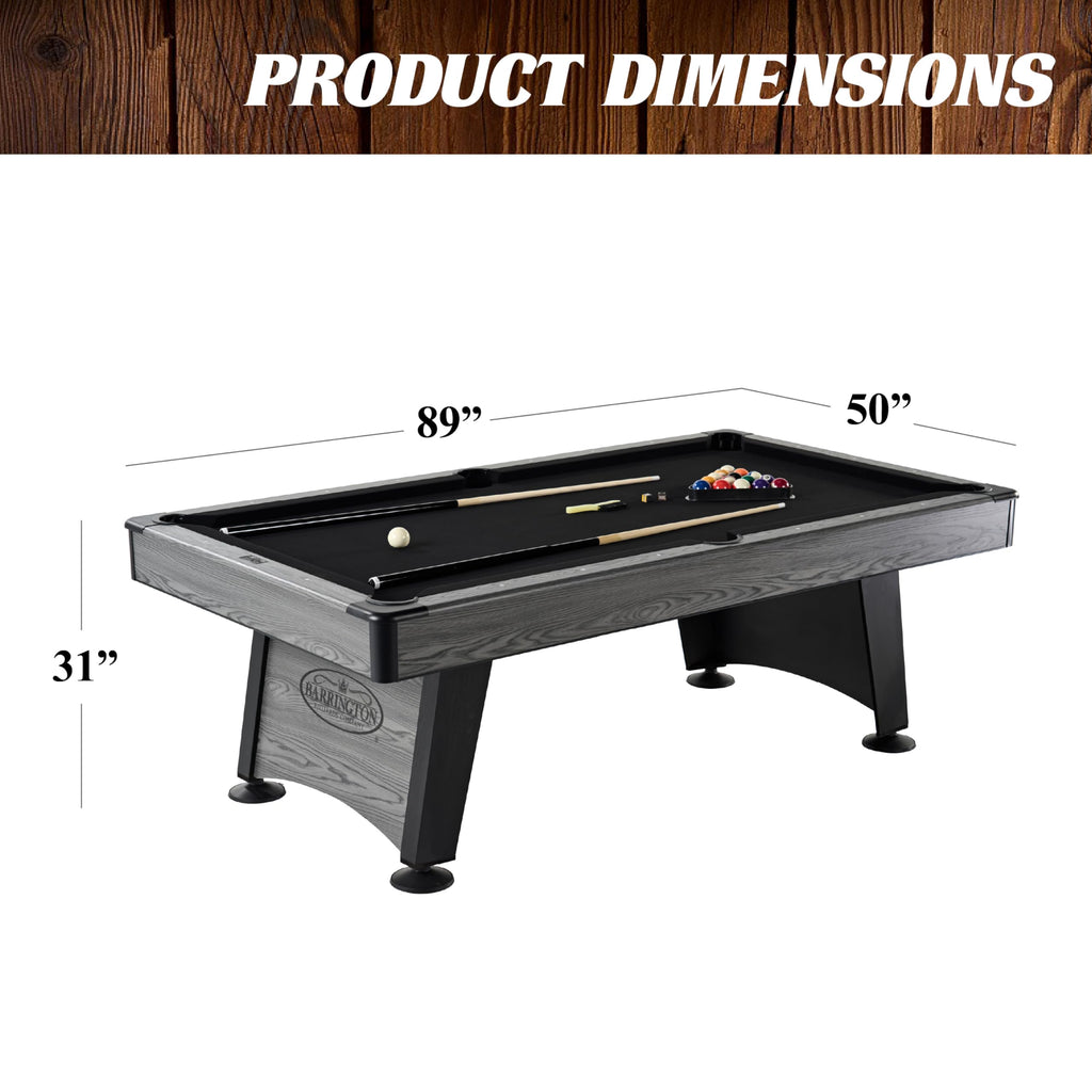 Barrington Billiards Drop Pocket Pool Table with Complete Accessory Set