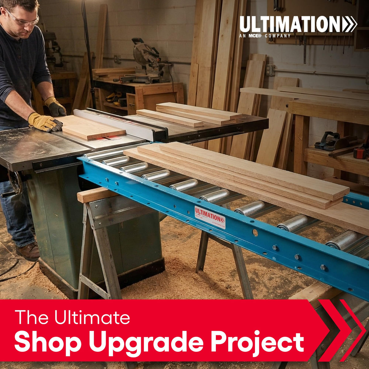 Guide Rails for 1.5â³ Rollers Skate Wheels and Gravity Conveyors - Industrial Roller Table Accessories, 5' Angle Guide Rails, Both Sides Conveyor Railings for Seamless Material Handling By Ultimation