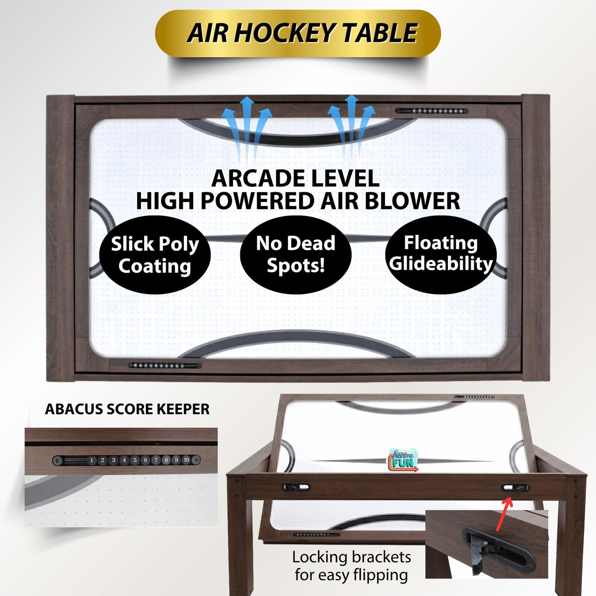 7ft Multi Game Table 4 in 1 Pool Table Ping Pong Table Air Hockey Combo Game Table Includes All Accessories for Game Room & Family