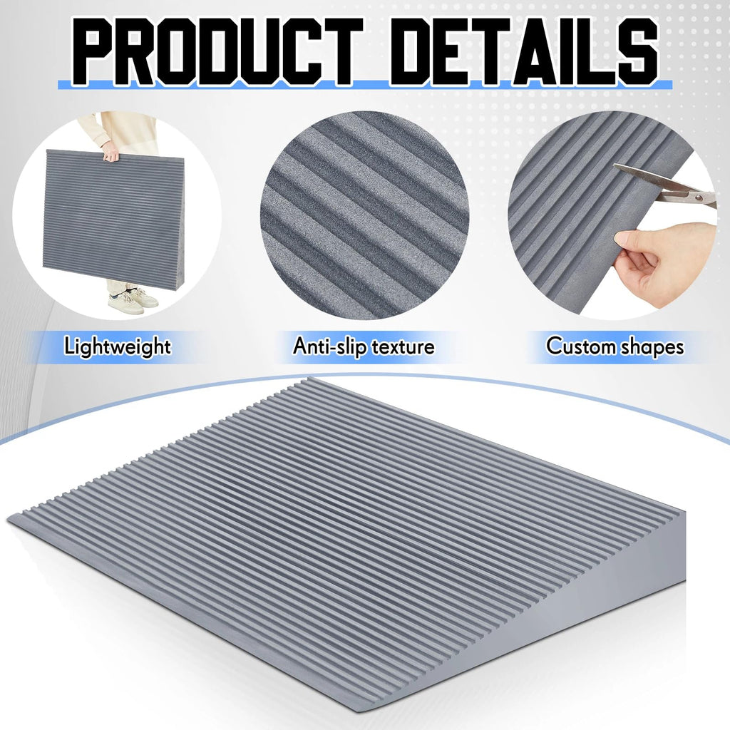 EVA Foam Threshold Ramp for Wheelchair, Black, 36" L X 28" w X 5" h