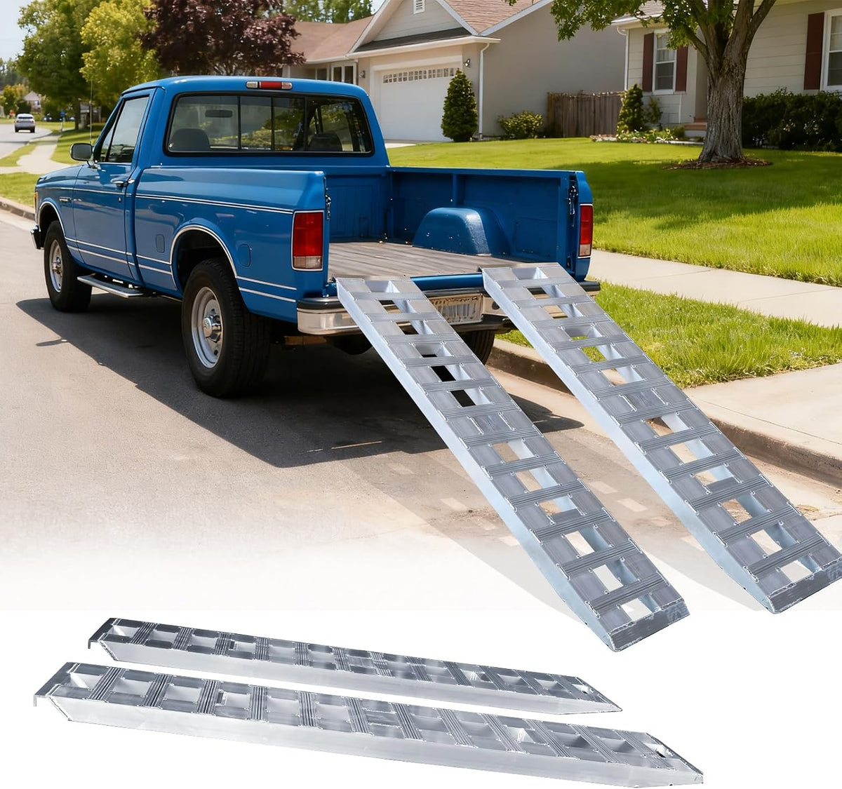 72x15 Inch Aluminum Ramps, 6000Lbs