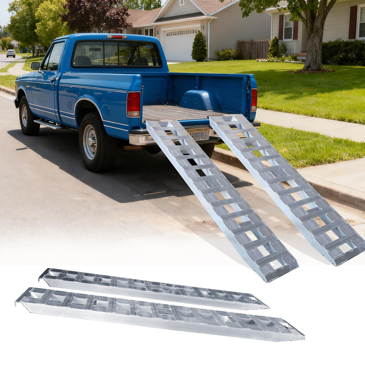 72x15 Inch Aluminum Ramps, 6000Lbs