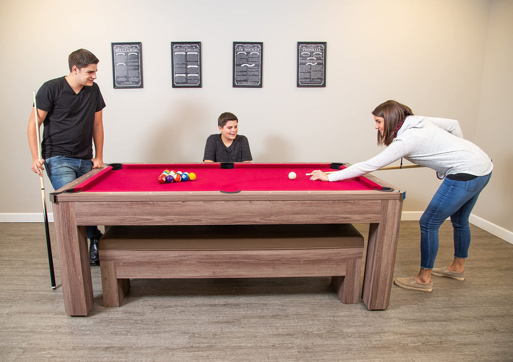 Hathaway Pool Table Combo Set with Benches