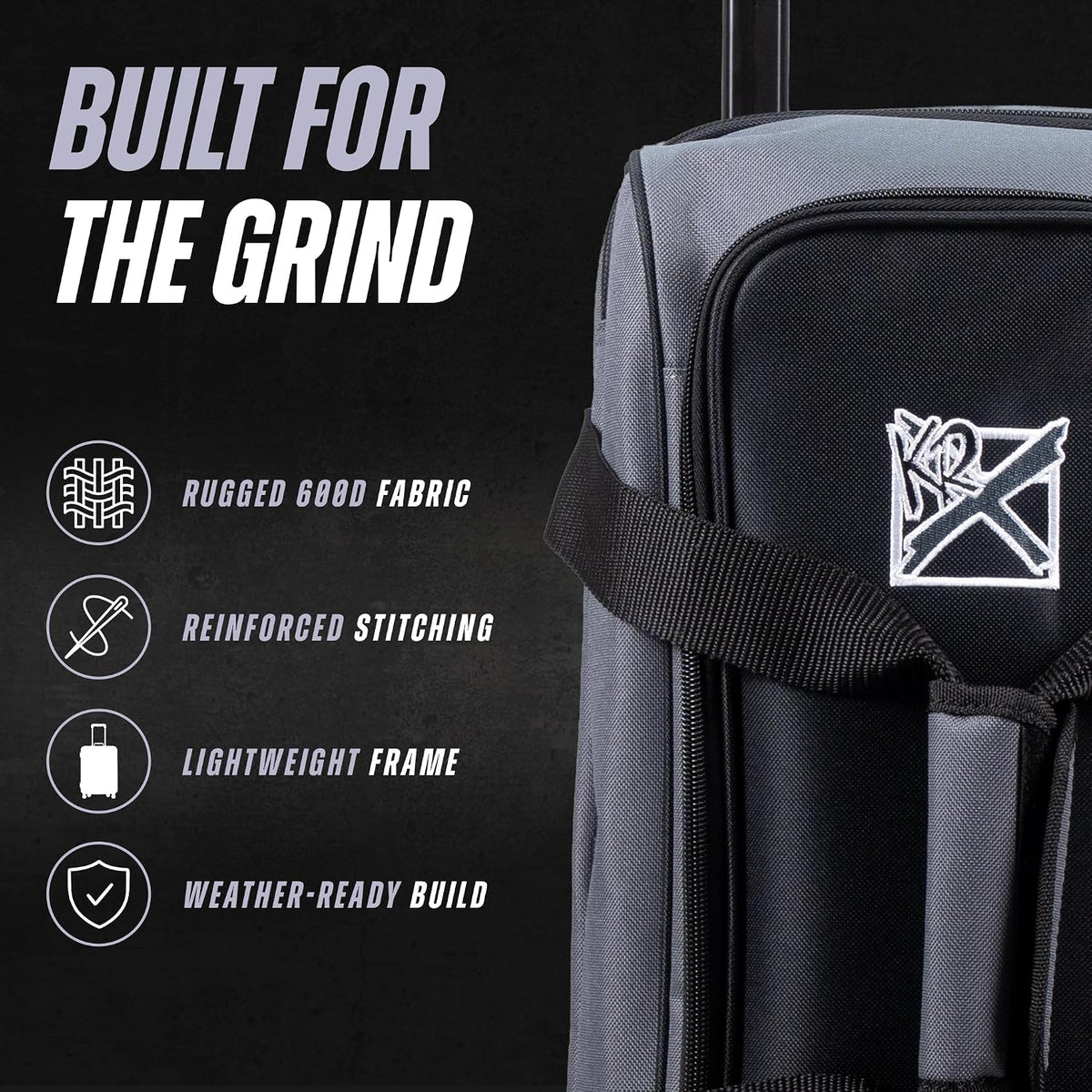 KR Strikeforce Hybrid X Double Roller Bowling Bag - Holds Two Balls, Shoes & Accessories