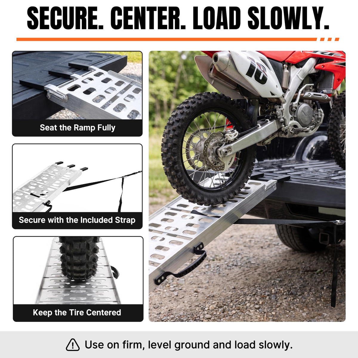 Loading Ramps for Pickup Trucks, 7.5 ft Aluminum ATV Ramps, 2 Pack