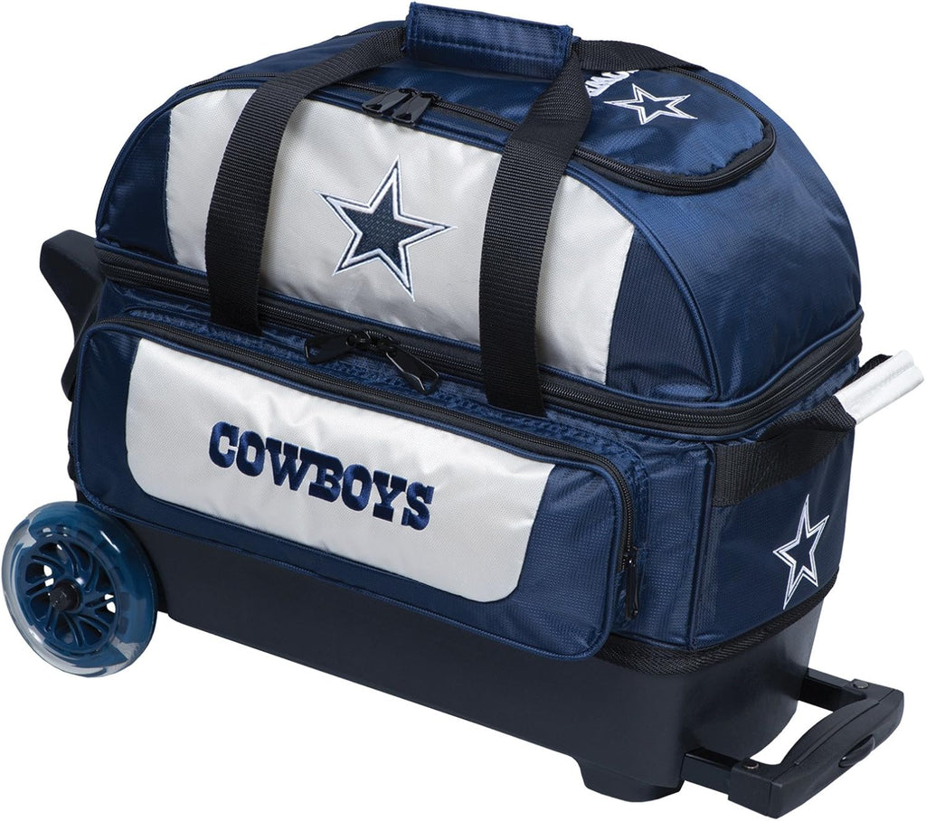 KR Strikeforce NFL Dallas Cowboys Two Ball Bowling Roller Bag