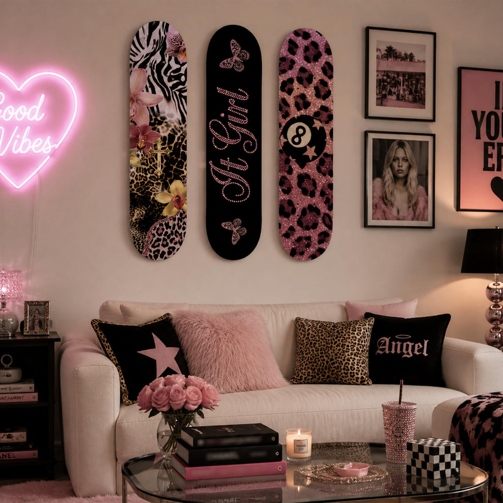 TwoDays Skateboard Wall Decor Set, Dolce Vita Ciao, 3 Decks