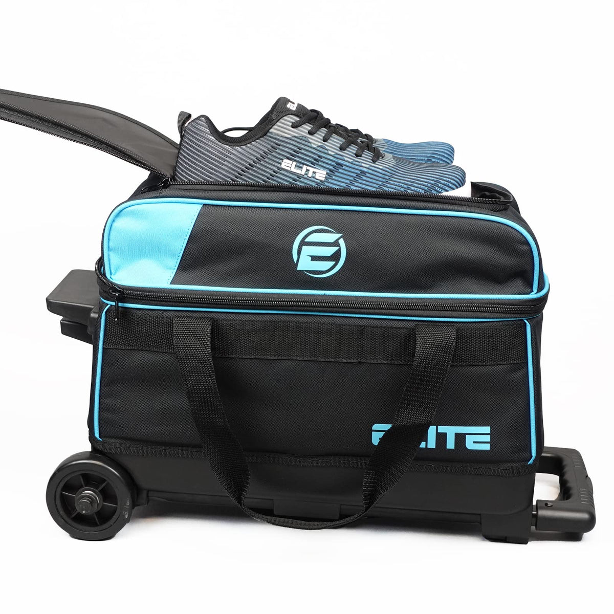 ELITE Basic Bowling Bag Double (2) Ball Roller with Rolling Wheels
