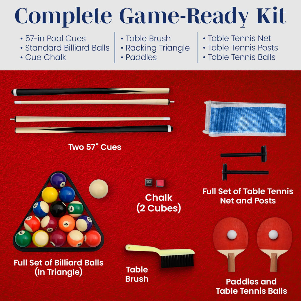 Hathaway Pool Table Combo Set with Benches