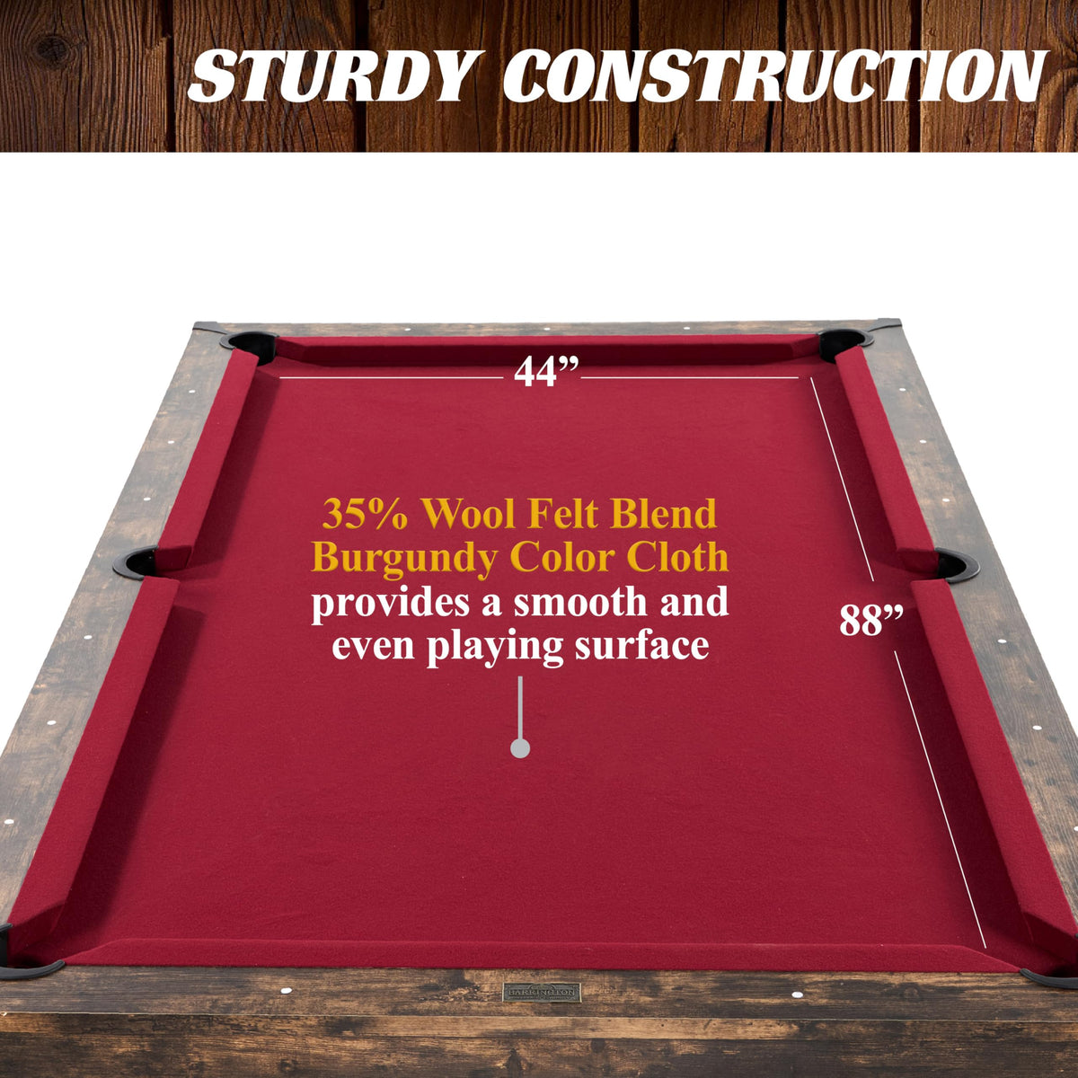 Barrington Billiards Drop Pocket Pool Table with Complete Accessory Set