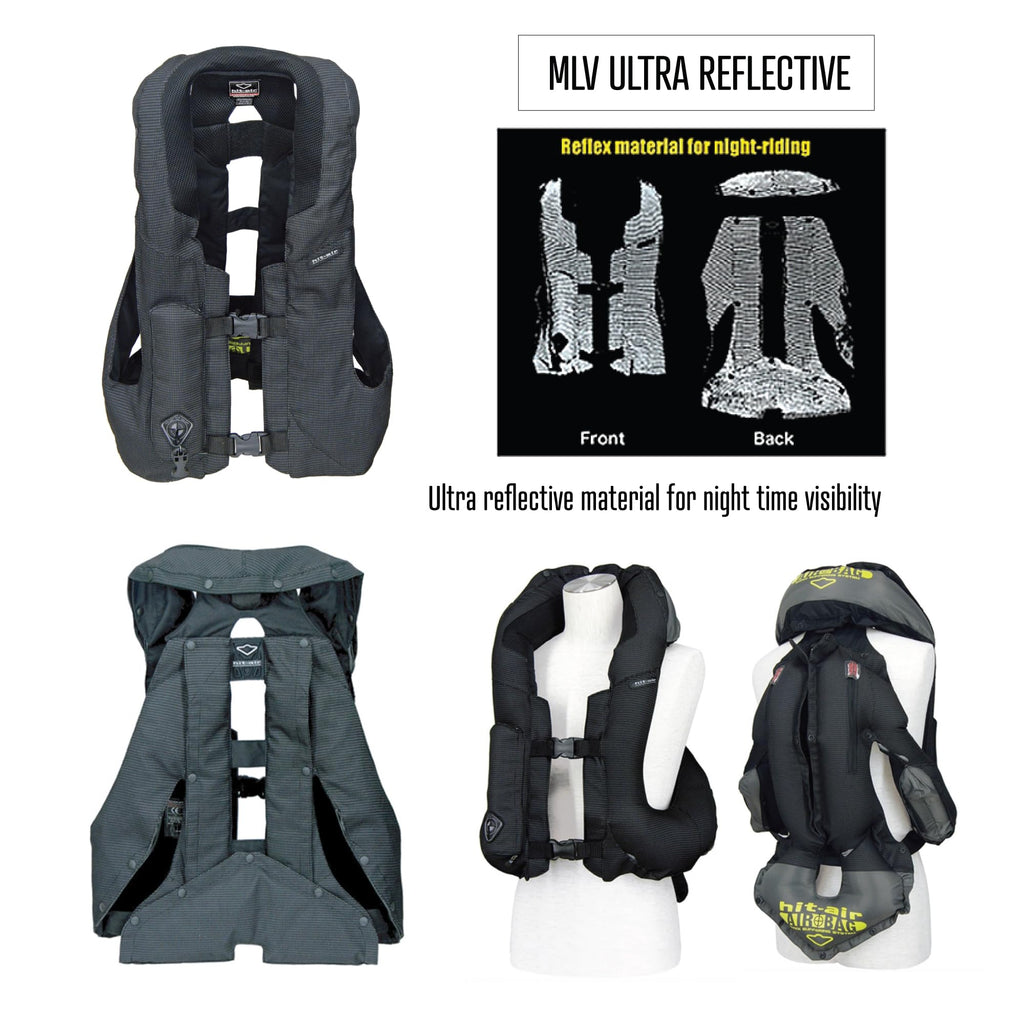 Hit-Air MLV Motorcycle Airbag Vest, Automatic CO2 Deployment